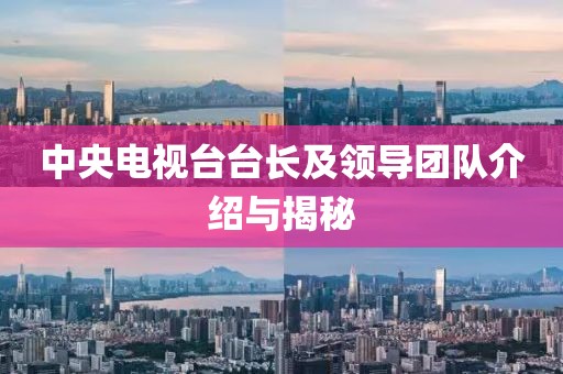 中央電視臺(tái)臺(tái)長(zhǎng)及領(lǐng)導(dǎo)團(tuán)隊(duì)介紹與揭秘