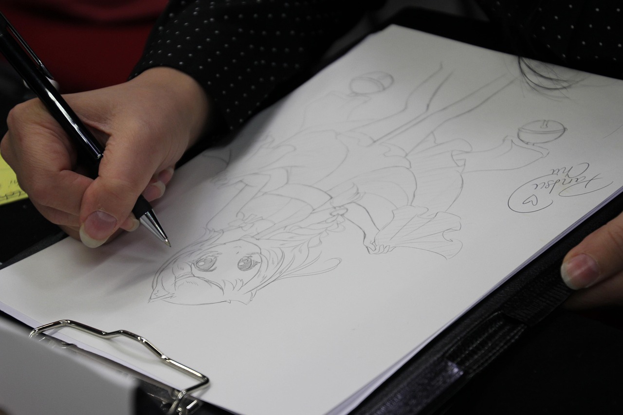 素描畫動(dòng)漫，從黑白線條到彩色世界的藝術(shù)探索之旅
